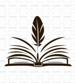 Offenes Buch und Feder